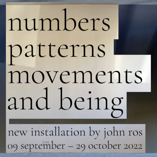 installation artist john ros at stand4 gallery — numbers, patterns, movements and being — brooklyn, new york city. 09 september through 29 october