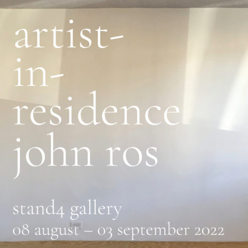 installation artist john ros artist-in-residence at stand4 gallery, brooklyn, new york city. 08 august through 03 september